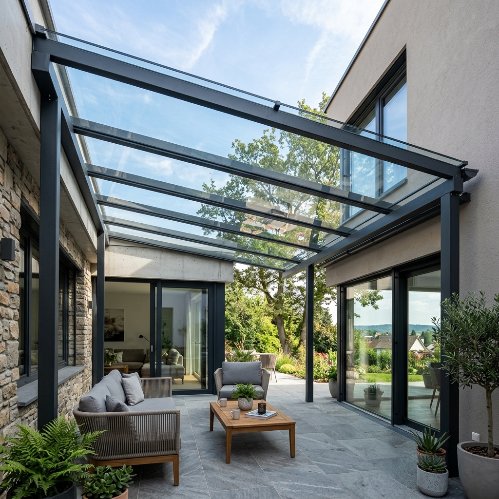 Cubierta de cristal para terraza